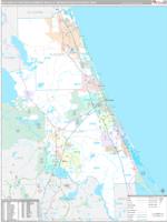 Deltona Daytona Beach Ormond Beach Metro Area Wall Map